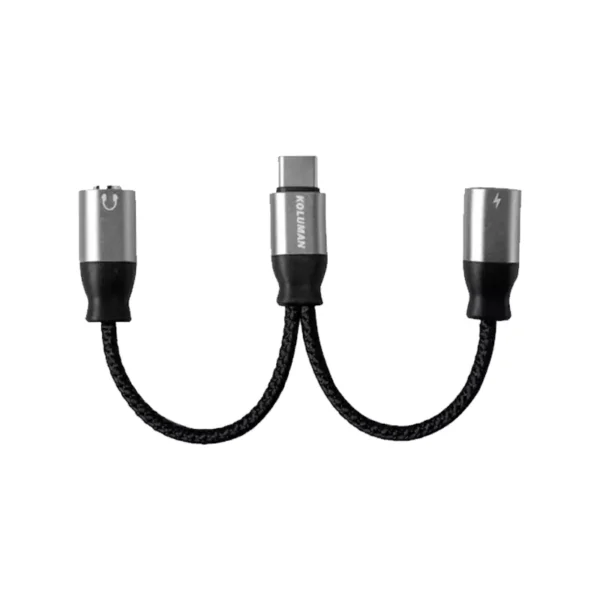 کابل تبدیل USB-C به USB-C/AUX مدل K-CA3 کلومن (Koluman)