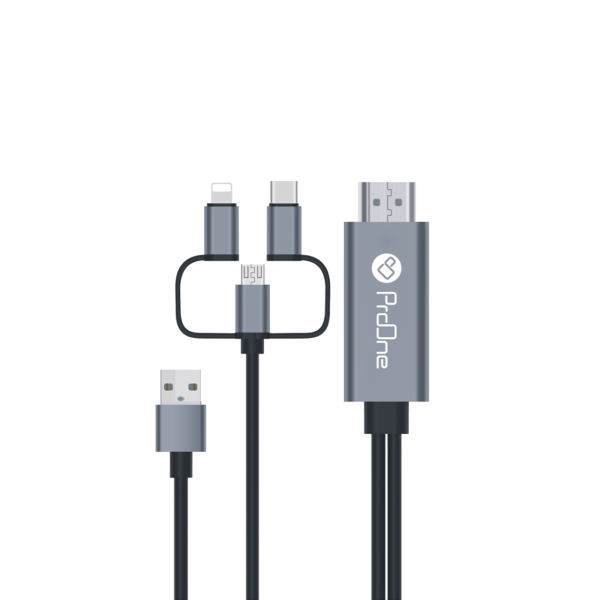 کابل تبدیل HDMI به USB-C / microUSB / لایتنینگ PCH70 پرووان
