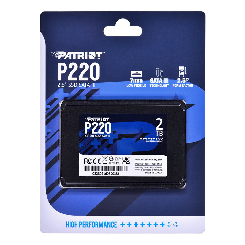 اس اس دی اینترنال پتریوت مدل Patriot 2TB P220 ظرفیت دو ترابایت