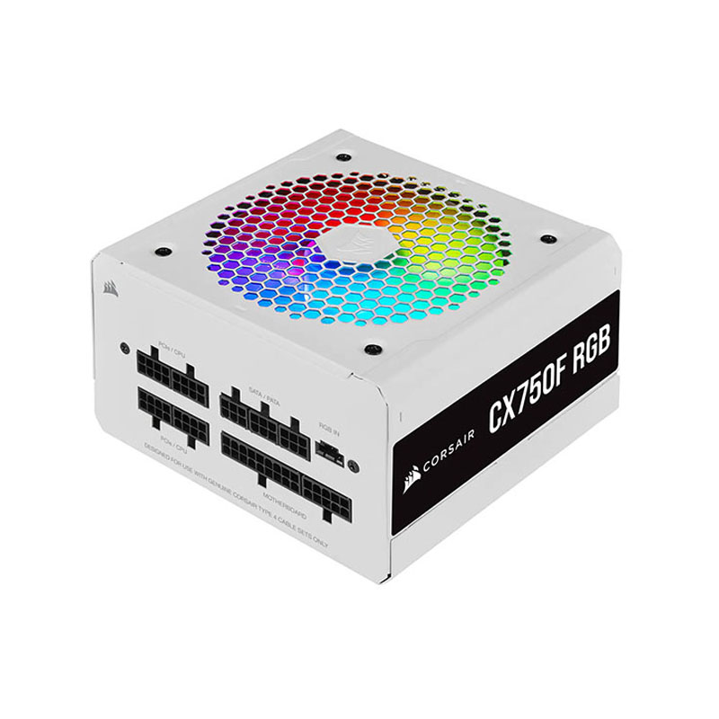 منبع تغذیه کامپیوتر کورسیر مدل CX750F RGB White Bronze Full Modular