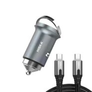 شارژر فندکی HCC-306 هیسکا (HISKA) به همراه کابل USB-C