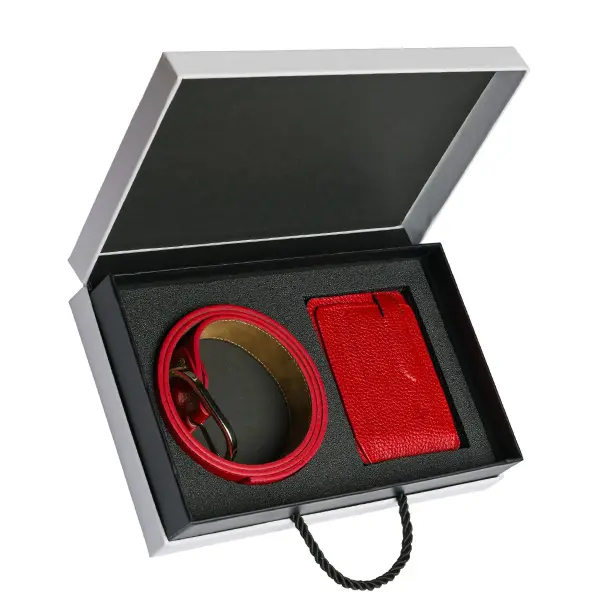 ست هدیه کیف و کمربند چرم LS08