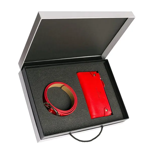 ست هدیه کیف و کمربند چرم LS07