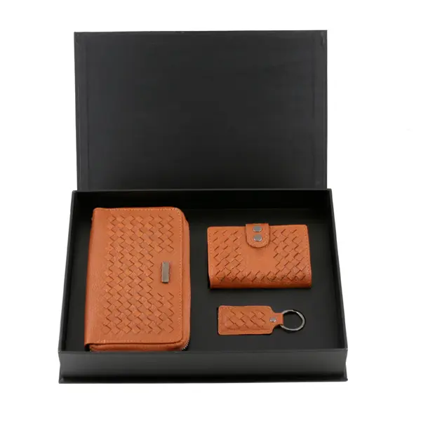 ست هدیه کیف و جاسوییچی چرم LS04